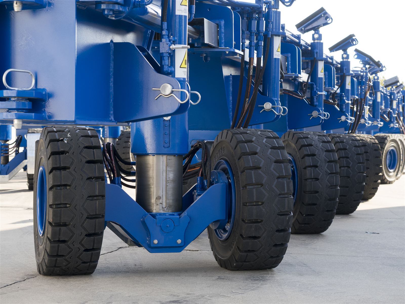 Boat trailer 200 t, structural detail